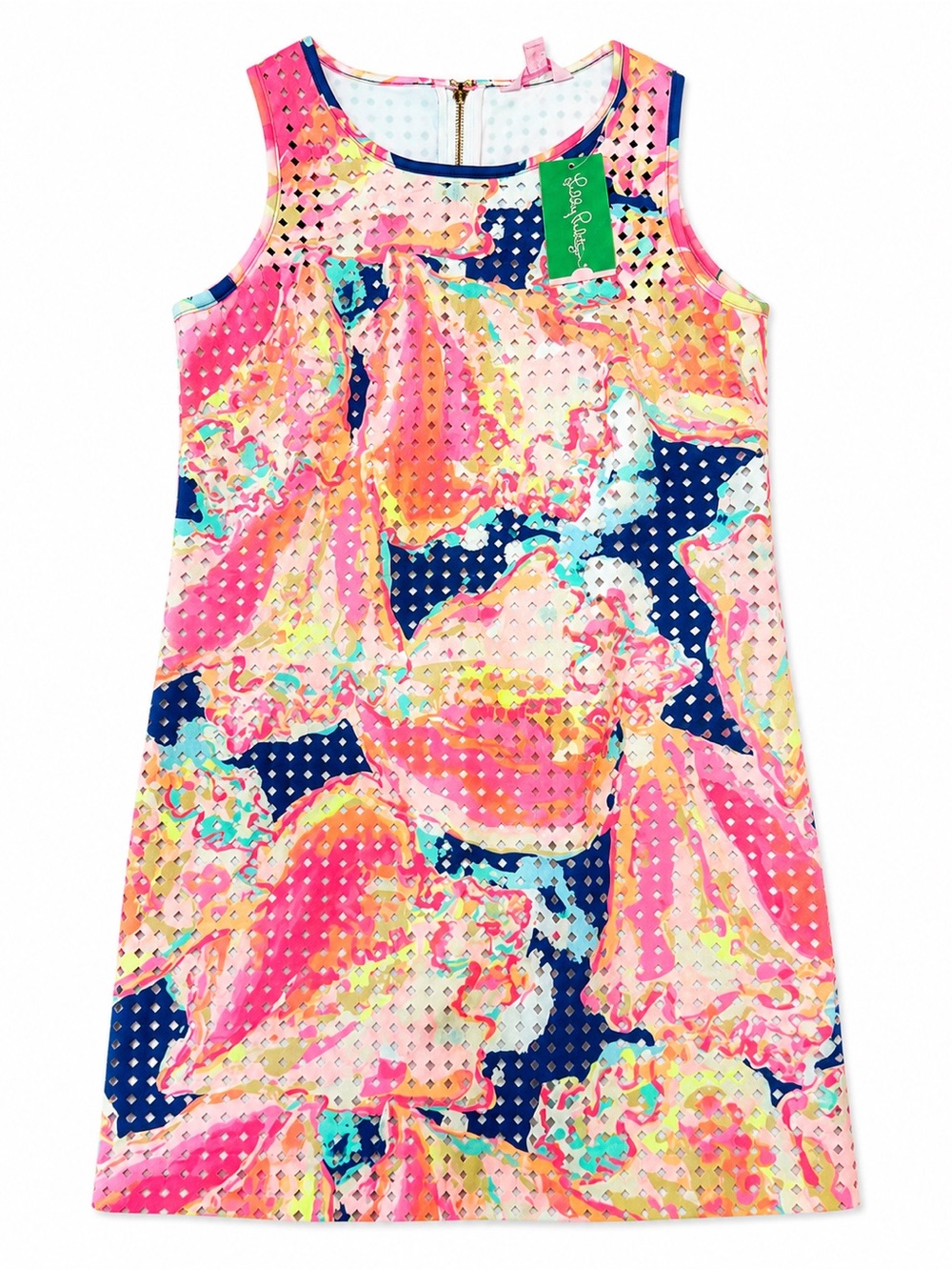 Lilly Pulitzer Perla Shift Dress, Indigo Queen Conch